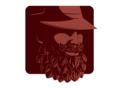 Wheat Beards bar beard character design hat illustration moody red shadow