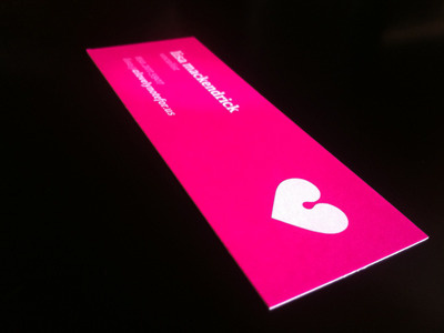 ALovelyNote Business Card business card flood heart pink