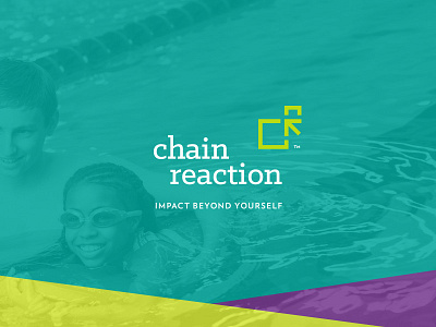 Chain Reaction Logo arrow c logo mark mitosis r transformation