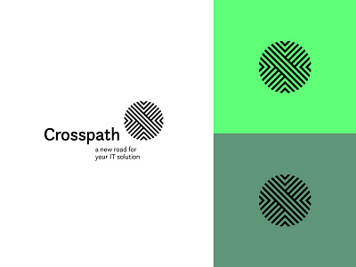 Crosspath IT complex cross it logo mark path roads sphere