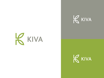 Kiva Rebrand (For Fun) branding k kiva leaf logo