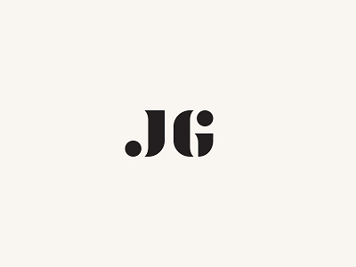 JG: New Logo brand g j logo minimal serif stencil typography