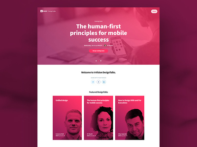 Introducing DesignTalks landing page learning ui ux web webinar website