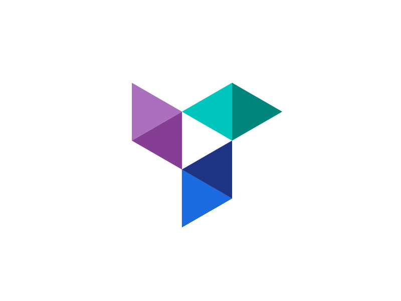 Pinwheel + Play Button identity button play pinwheel triangle geometry branding logo