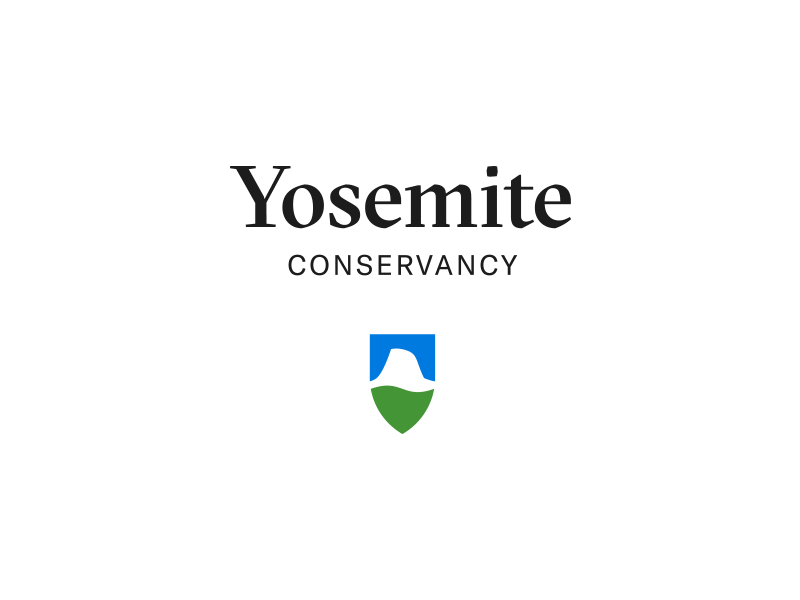 Yosemite Conservancy Rebrand blue brand brand mark green identity logo sans serif serif typography