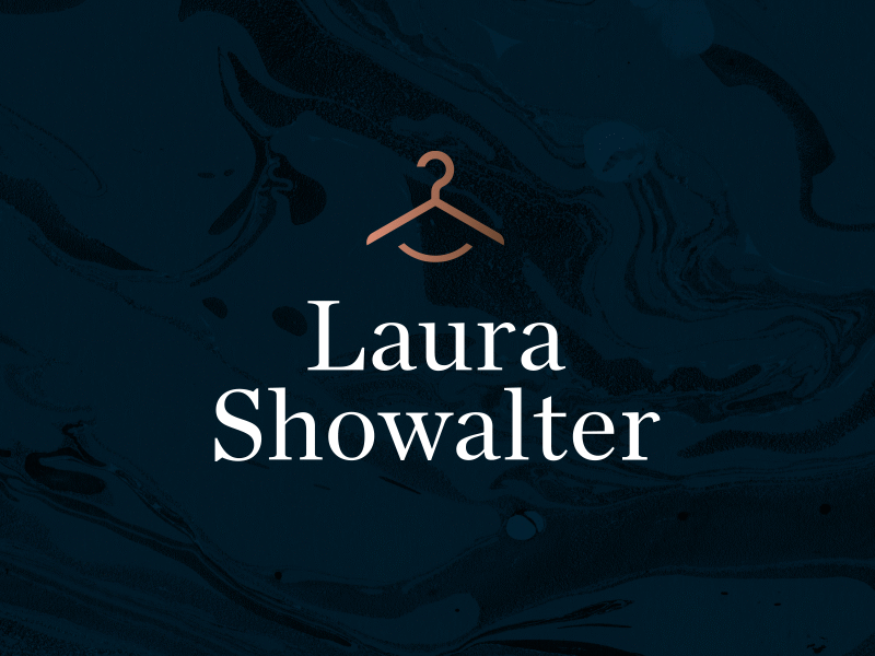 Laura Showalter Personal Stylist brand brand mark hanger identity logo serif smile stylist typography
