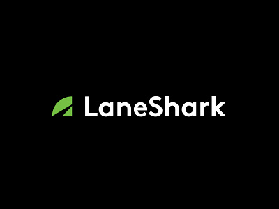 LaneShark brand branding fin identity lane logo mark path shark simple workmark