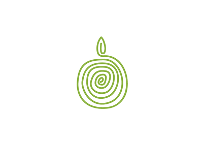 Layers apple core e green grocer grocery icon layers leaf logo mark natural organic shopping simple store tree trunk