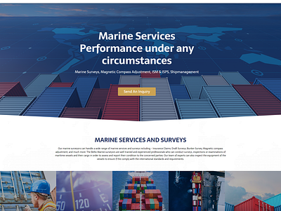 Marine Services / Web Design / reDesign design marine marine survey maritime services stevedoring ui ux website