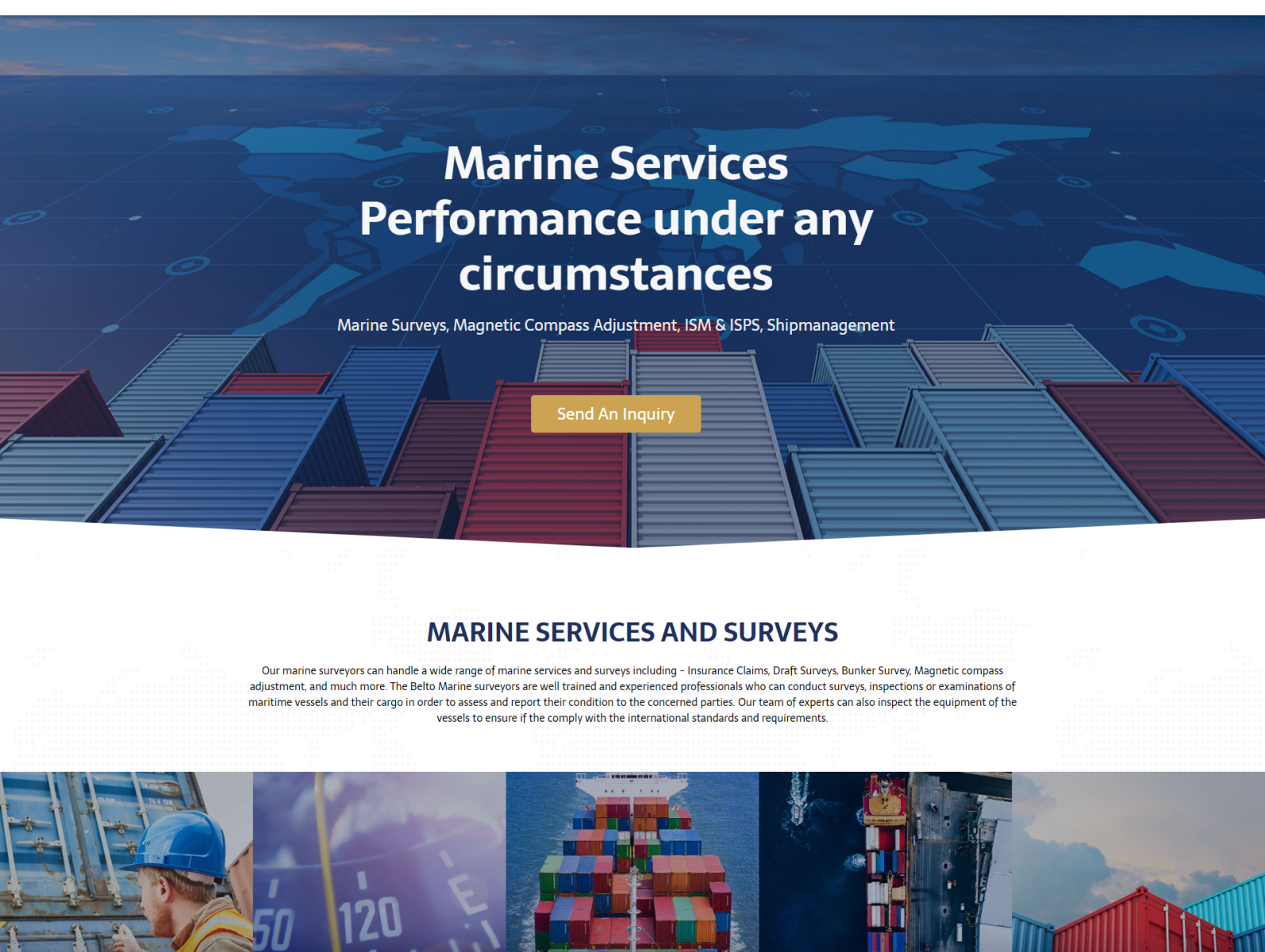 Marine Services / Web Design / reDesign by Codopolis on Dribbble