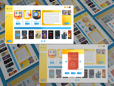 Online library / Dashboard UI / Rent-a-book - Web Design books dashboard design online library services ui ux website