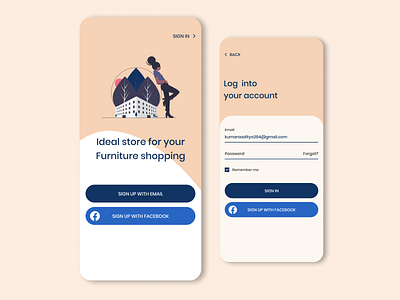 Login page app design best design best shot design figma figmadesign furniture app illustration login form login page loginui trending design trending graphics trending ui ui ui design ux