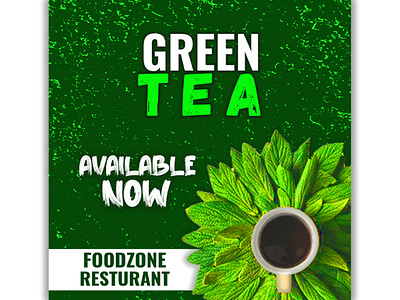 Green Tea Instagram Banner Design