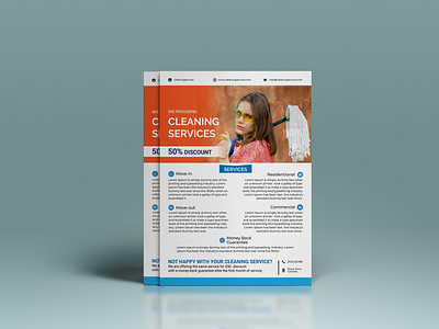 Cleaning Service Flyer Design (Free File)