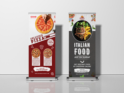 Restaurant Roll Up Banner Design 2020