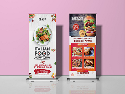 Restaurant Roll Up Banner Design 2020