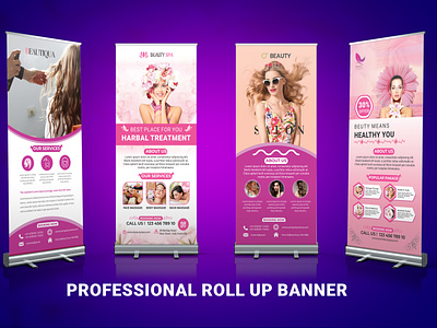 Spa Roll Up Banner Design 2020 With Free Mockup