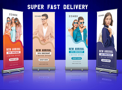 Fashion Roll Up Banner Design 2020 1 adobe illustrator banner ads banner design fantasy fashion fashion brand fashion design fashion illustration fashion logo instagram banner popup design roll up banner roll up banner design stand banner stand design stand up