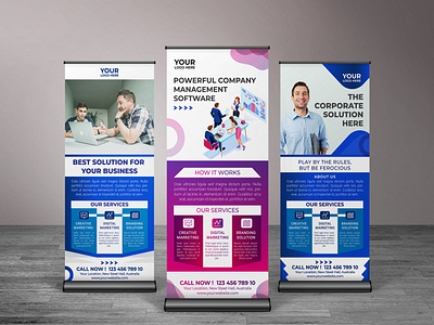 Professional Corporate Roll Up Banner Design 2020