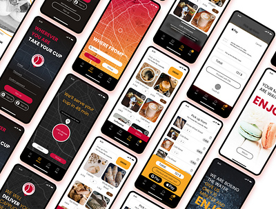 Mobile app for queueless caffee service app app design application application design branding logo mobile app mobile app design mobile ui ui user interface ux ux ui ux design