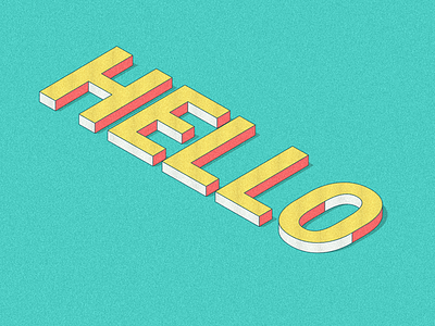 HELLO 3d art design effect illustration text typography