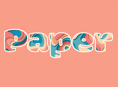 Paper Cutout Text Effect design effect illustration photoshop text typography