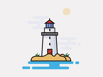 Lighthouse illustration vector