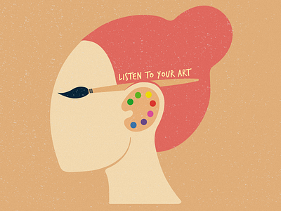 Listen To Your Art illustration vector
