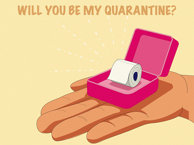 Will You Be My Quarantine? design illustration vector