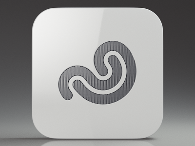 WIP - my personal logo as an icon! 3d app c4d icon ios logo photoshop rounded vray