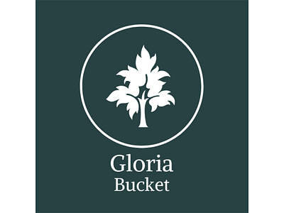 Gloria Bucket Logo branding design typography
