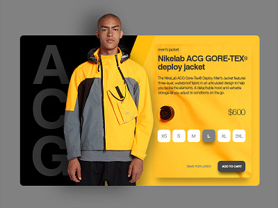 Nike ACG - Product Display Card - WIP - 001 - 090418 acg all conditions gear clothing design ecommerce jacket nike nike acg product card