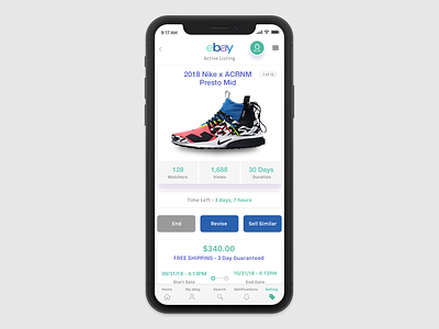 Ebay Mobile App - revised mobile seller experience acrnm acronym app ecommerce mobile mobile app mobile experience nike