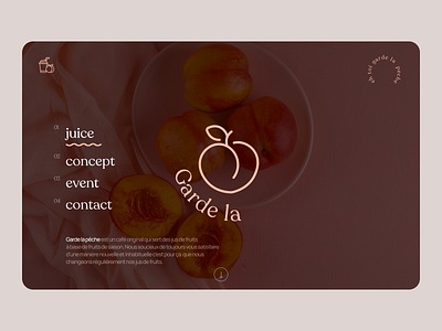 🍑 Garde la pêche 1.0 graphic design peach ui ux webdesigner website