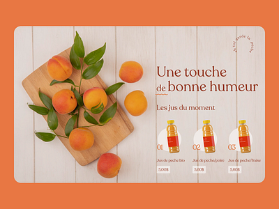 🍑 Garde la pêche 2.0 design graphic design peach ui webdesign website