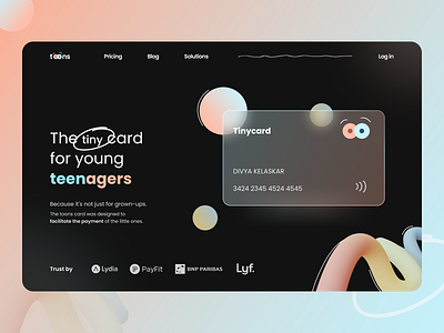 💳 Toons bank credit card design graphic design ui webdesign webdesigner