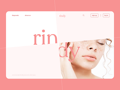 💄 Rindy beauty design graphic design skin ui webdesign webdesigner