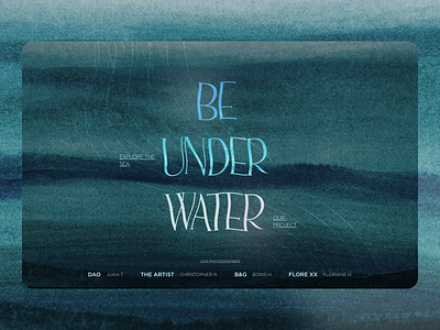 💦 BE UNDER WATER