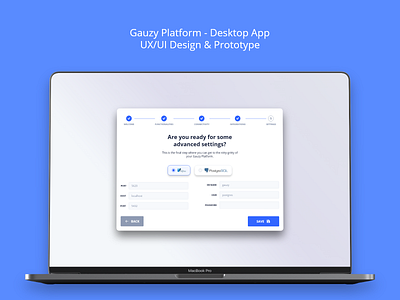 Gauzy Platform - Desktop APP - UX/UI Design app design desktop application fields ui ui design uidesign ux design wizard