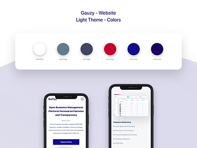 Gauzy Platform - Website - UX/UI Design & Prototype colors colors palette colorscheme design ui ui design uidesign website website colors