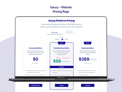 Gauzy Platform - Website - UX/UI Design & Prototype