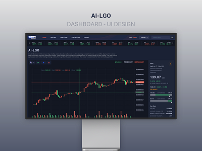AI-LGO Dashboard - UI Design dark design traiding ui ui design uidesign