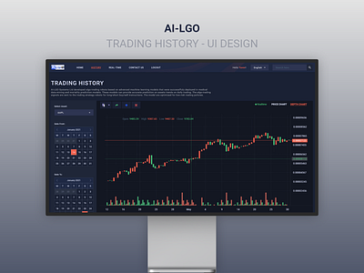 AI-LGO - Trading history - UI Design dark design trading platform ui ui design uidesign