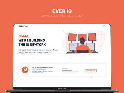 Ever IQ - coming soon page - UX/UI Design coming soon coming soon page landing page ui ui design uidesign