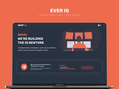 Ever IQ - coming soon page - UX/UI Design coming soon page dark design landing page ui design uidesign