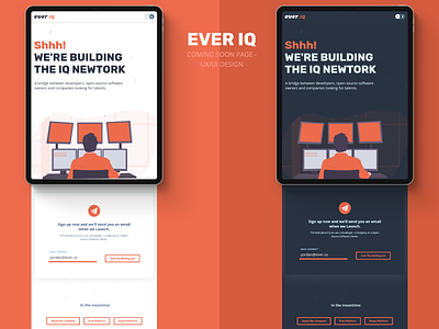 Ever IQ - coming soon page - UX/UI Design
