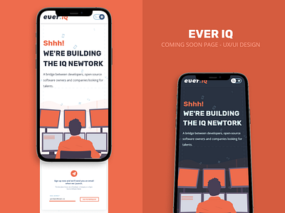 Ever IQ - coming soon page - UX/UI Design