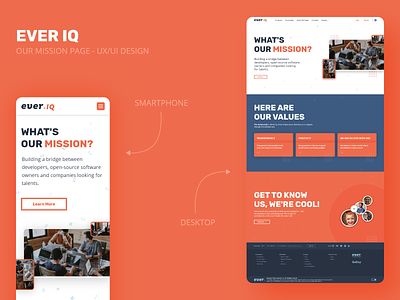 Ever IQ - UX/UI Design - Our Mission Page design ui ui design uidesign