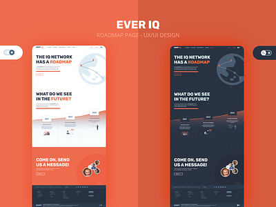 Ever IQ - UX/UI Design - Roadmap Page (Light & Dark) chart design graphic roadmap ui ui design uidesign