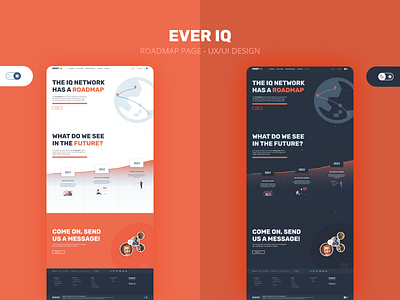 Ever IQ - UX/UI Design - Roadmap Page (Light & Dark) chart design graphic roadmap ui ui design uidesign